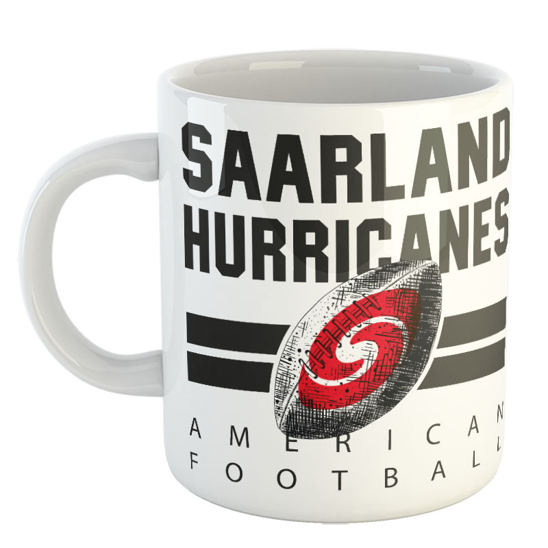 Saarland Hurricanes - Tasse "Football" [white]